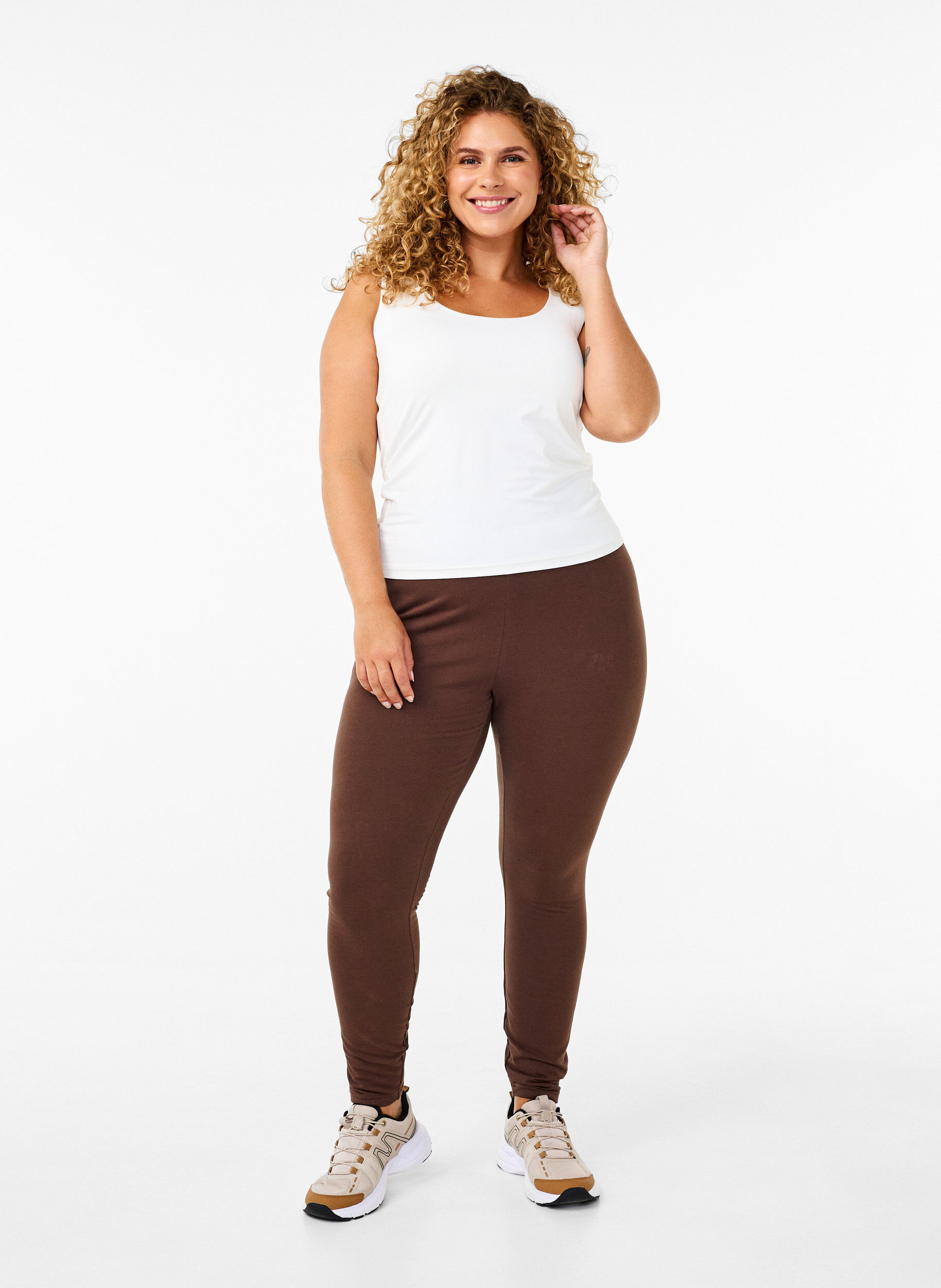 Leggings i bomuld med foer