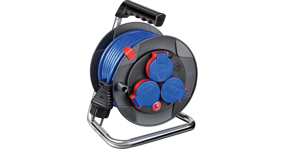 BrennenstuhlGarant Compact IP44 Kabelhaspel 15m  (Zwart/blauw, 1079850, 15 meter)