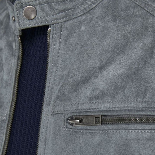 Jack & Jones - 12147218 JJEROCKY JACKET NOOS SEDONA SAGE FAKE SUEDE Gris