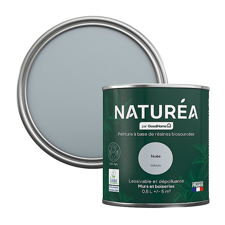 Peinture murs et boiseries Naturéa par GoodHome nuée velours 0.5L
