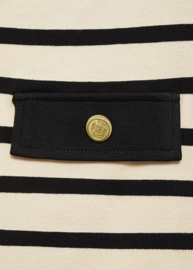 MANGO Buttoned knit skirt Light beige