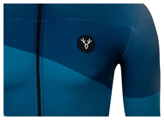 Maillot Manches Longues LeBram Roselend Vert / Bleu Coupe Ajustée