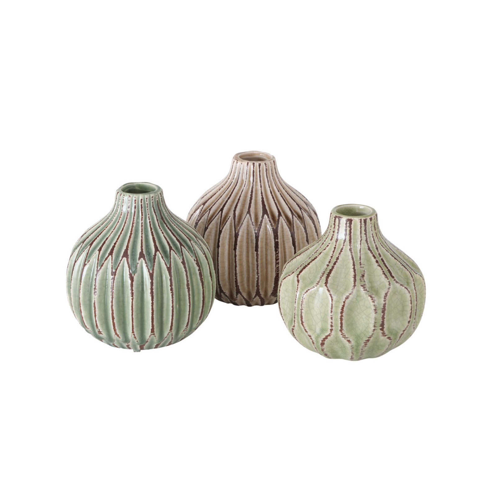 Deko Vase - Steingut - sortiert - 12 cm hoch