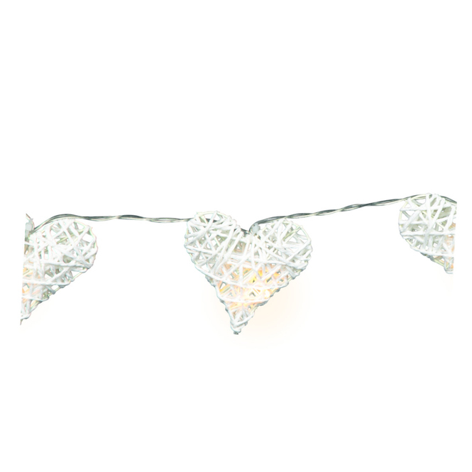 10er LED-Lichterkette - Herzen - ca. 160 cm