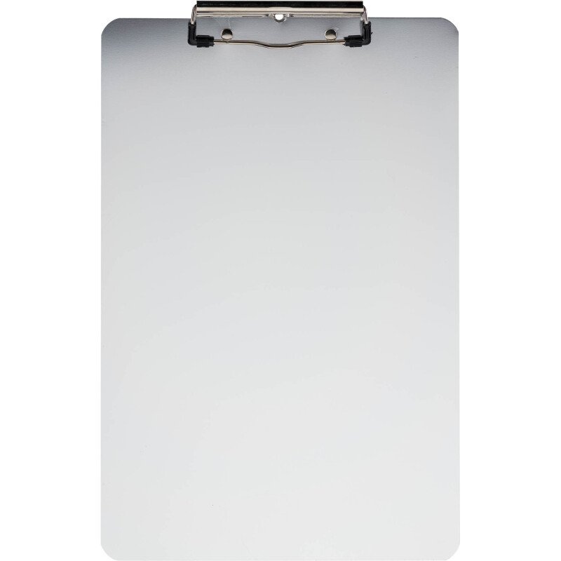 Porte-bloc A4 plaque aluminium brossé 23 x 35 cm