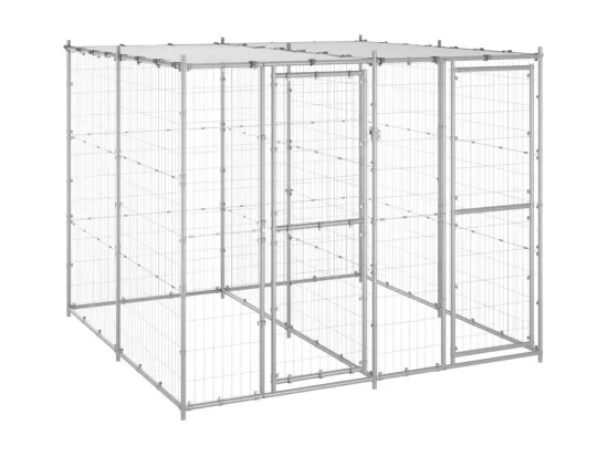 Chenil extérieur cage enclos 220 x 220 x 180 cm 02_0000444