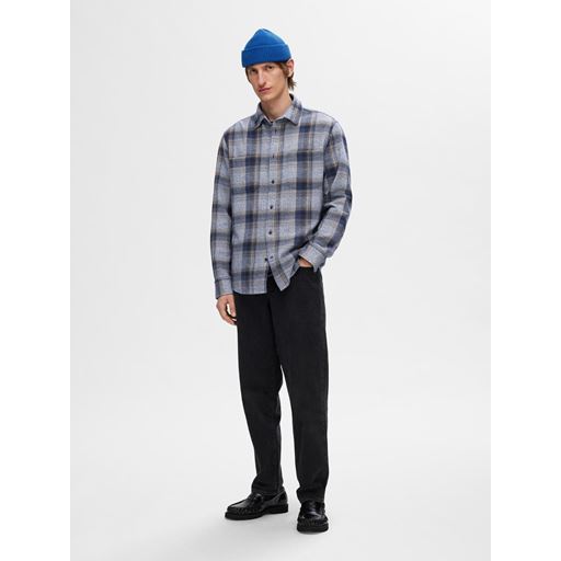 Selected Homme Regowen-Grindle Check Skjorte, Sky Captain, XL