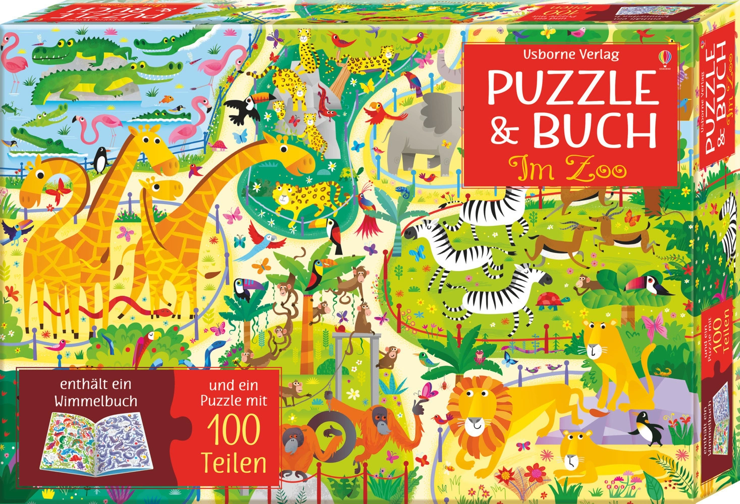 Puzzle und Buch – Im Zoo