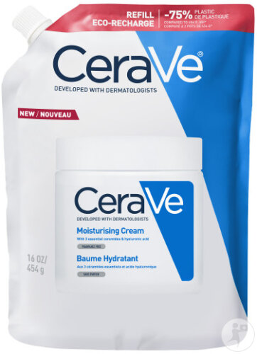 CeraVe Baume Hydratant Pour Peaux Sèches À Très Sèches Sans Parfum Recharge 454g