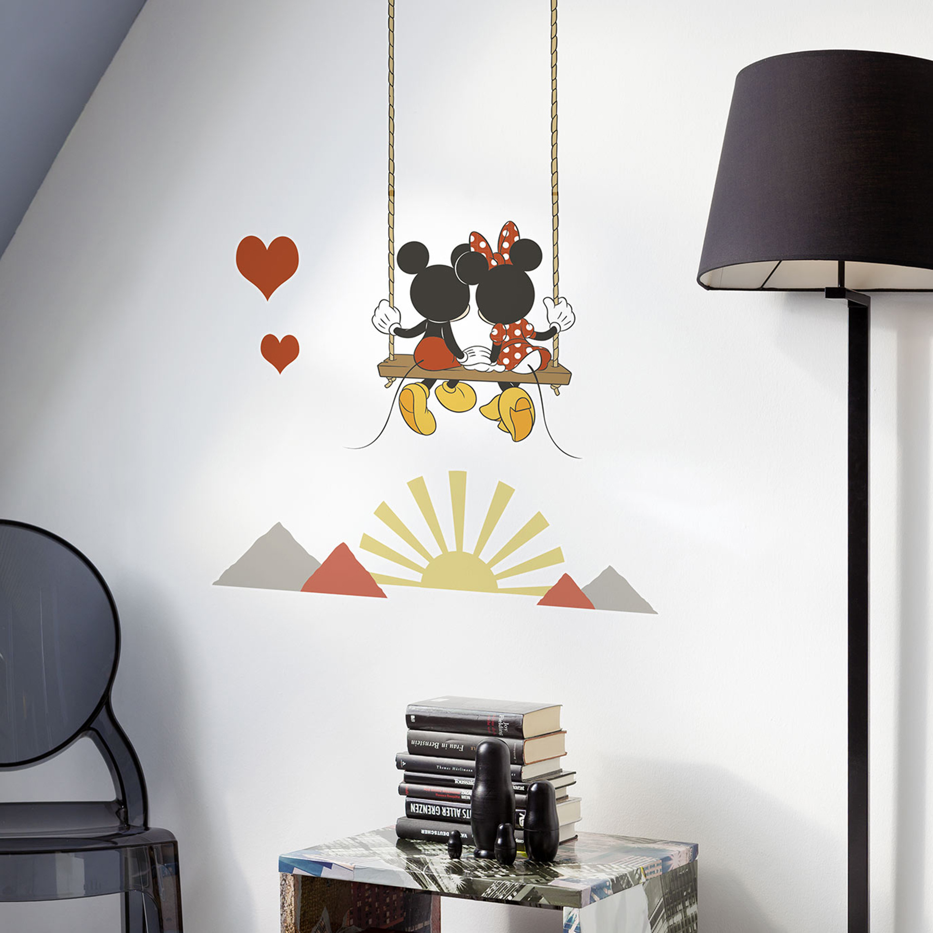 Wandtattoo MICKEY SWING - bunt - 50x70 cm