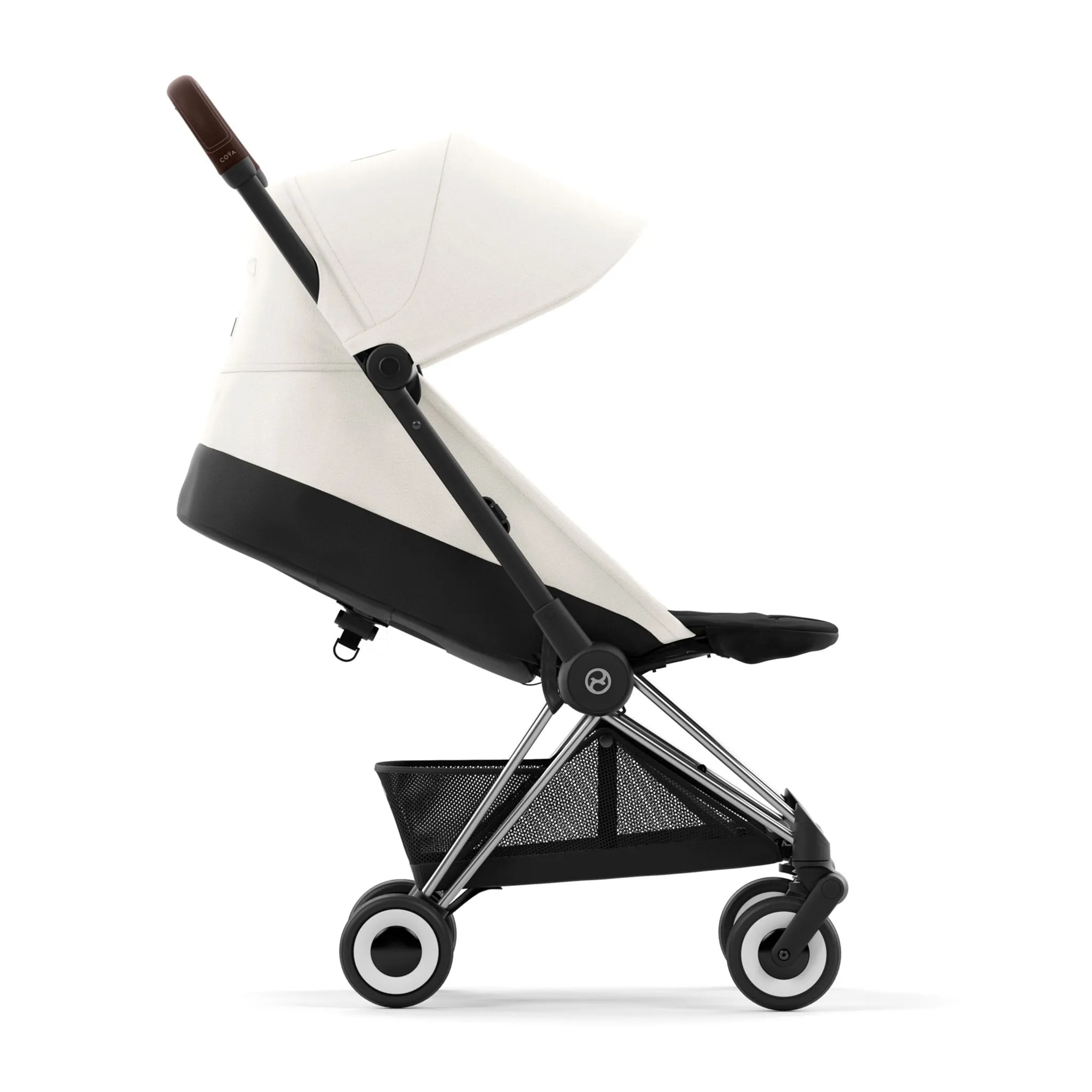 Cybex Poussette Coya - Cadre chromé avec siège blanc cassé