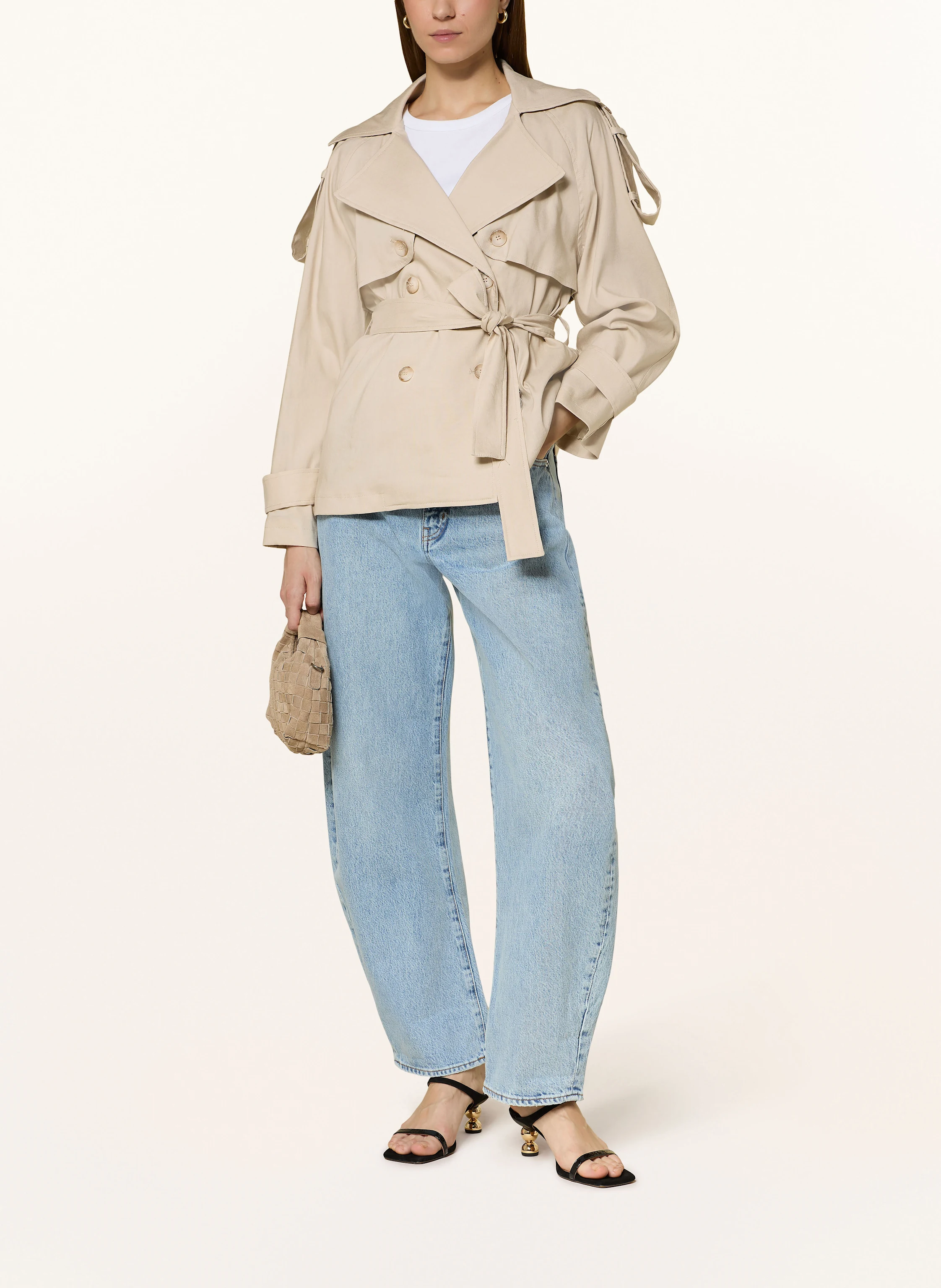 ANFINY Trenchjacke SAHARIANA mit Leinen