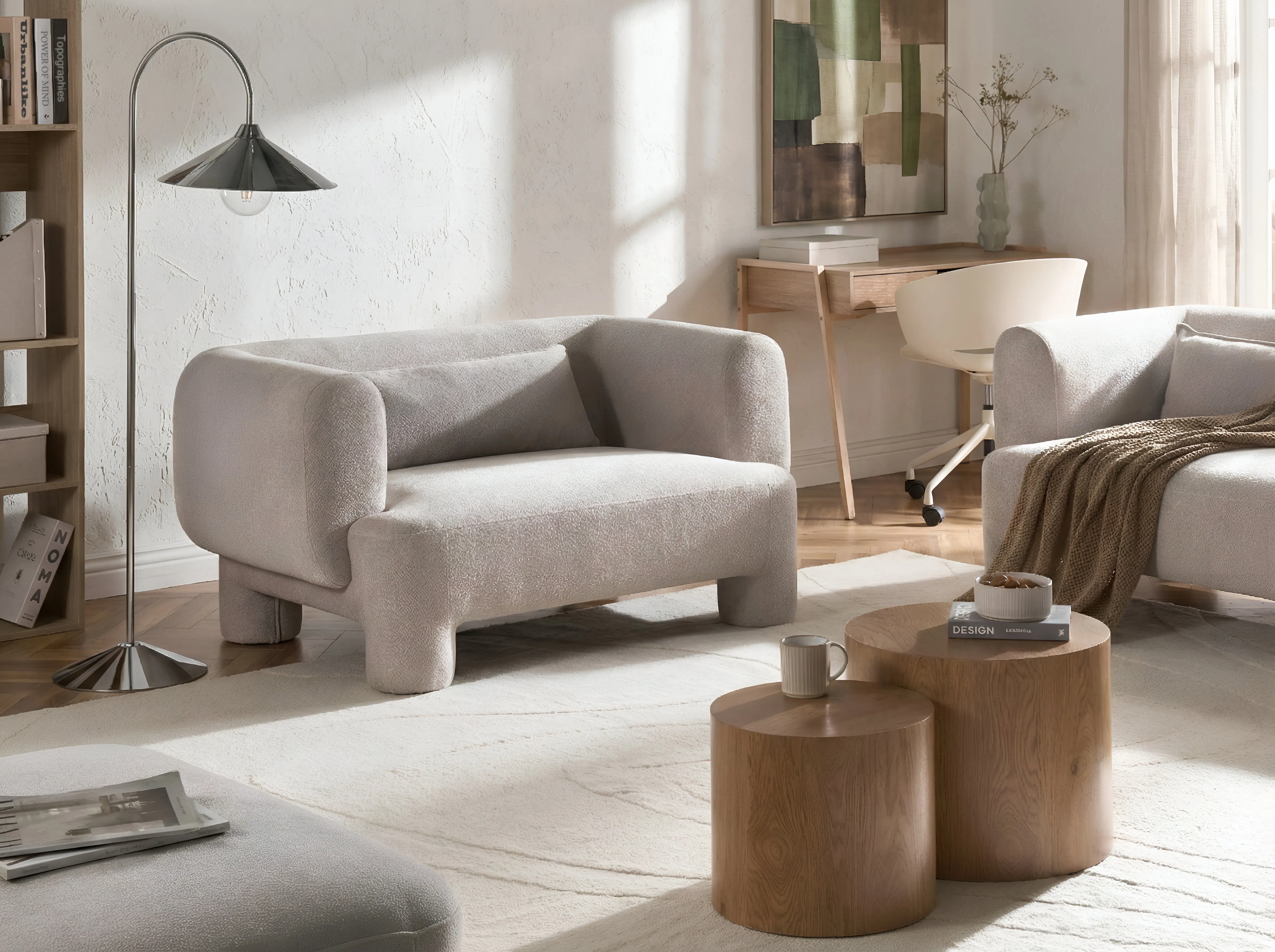 Bank 2-zits HOGBO Stof Beige
