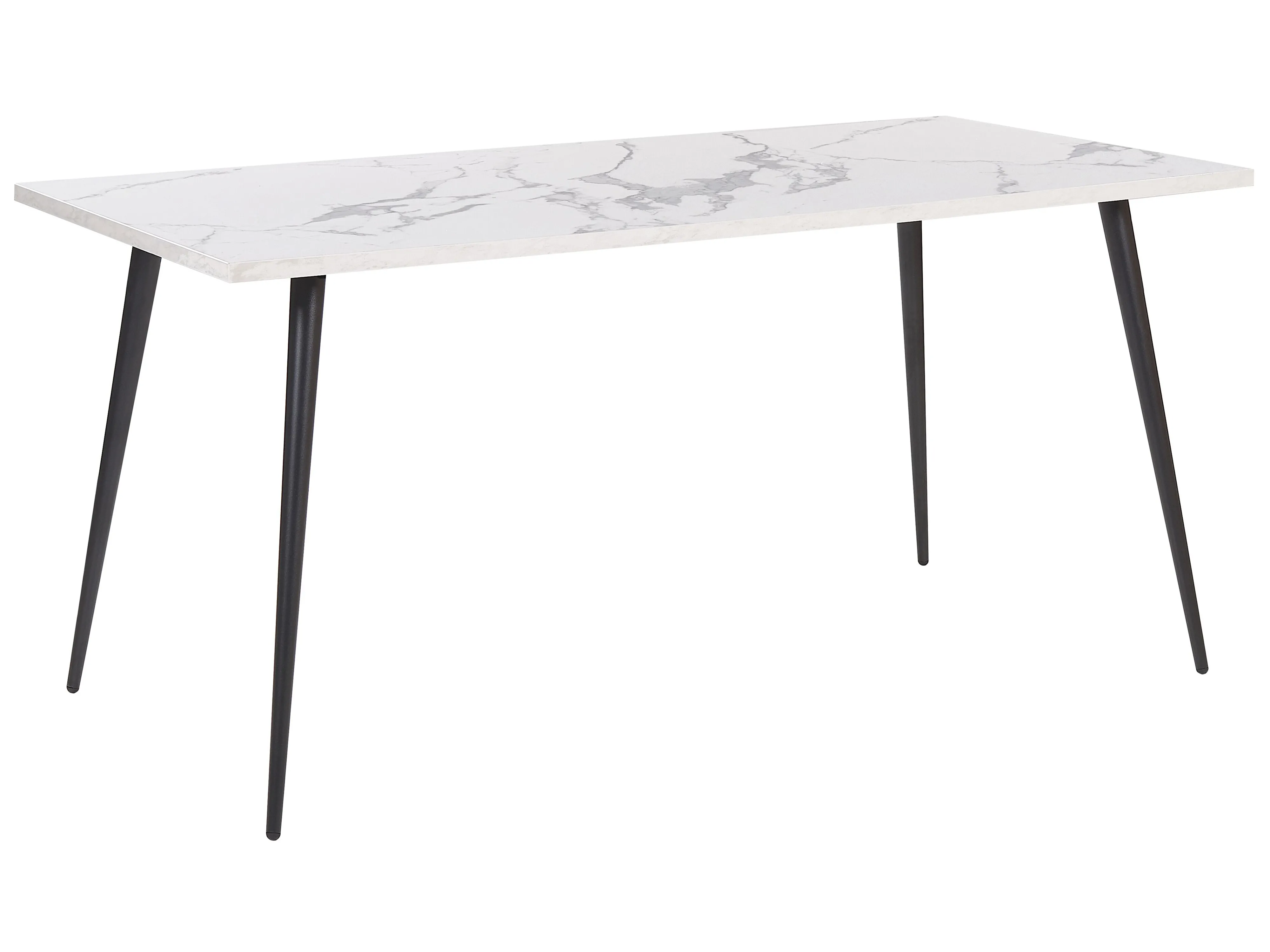 Eettafel SANTIAGO Wit marmer 80 cm 160 cm