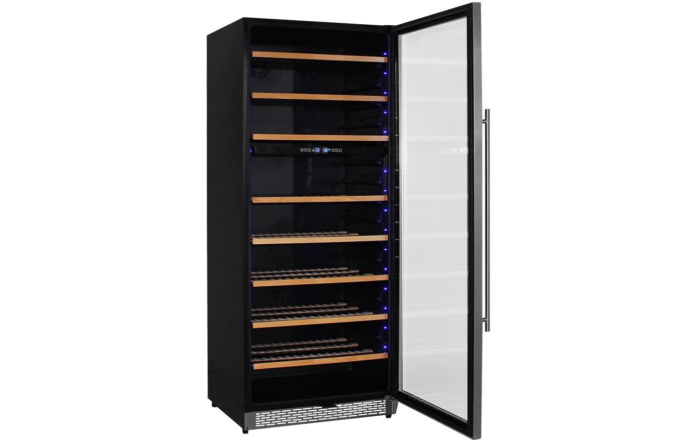 Weinklimaschrank ST300 Schwarz, Rechts<br>Freistehender Weinkühler