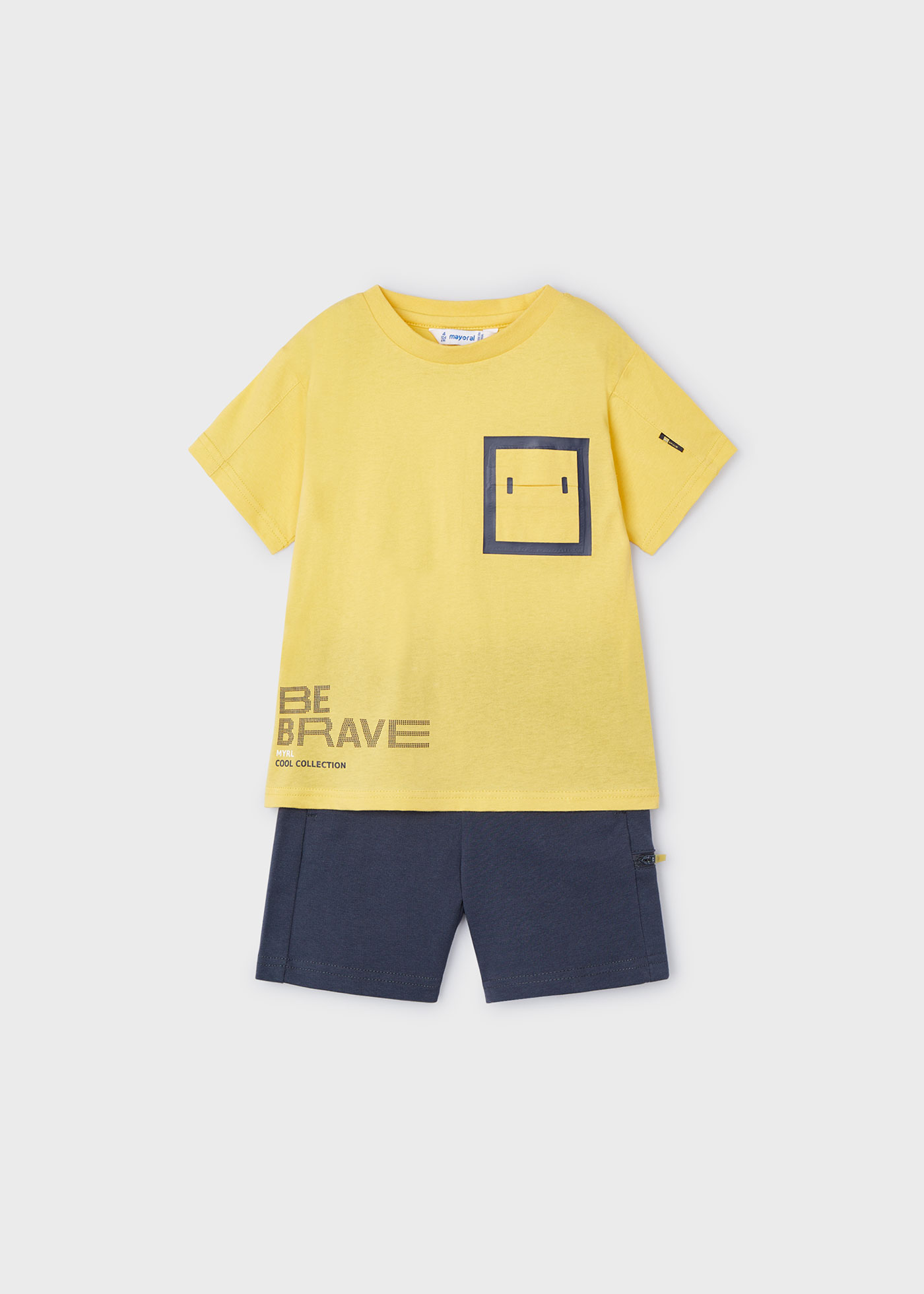 Conjunto de 2 peças com mensagem para menino, branco