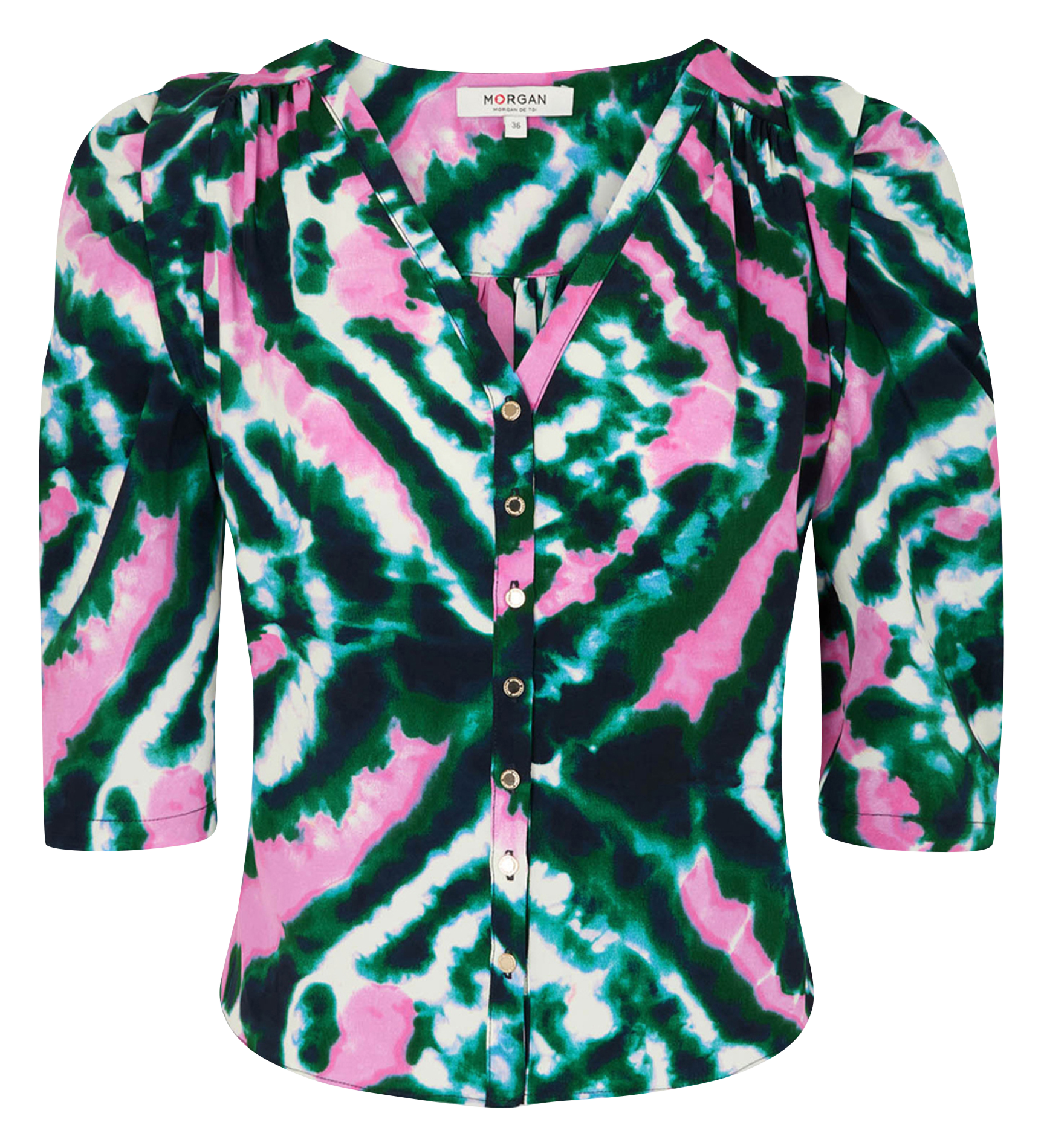 CASA.F - Chemise manches 3/4 imprimée| Multicolore