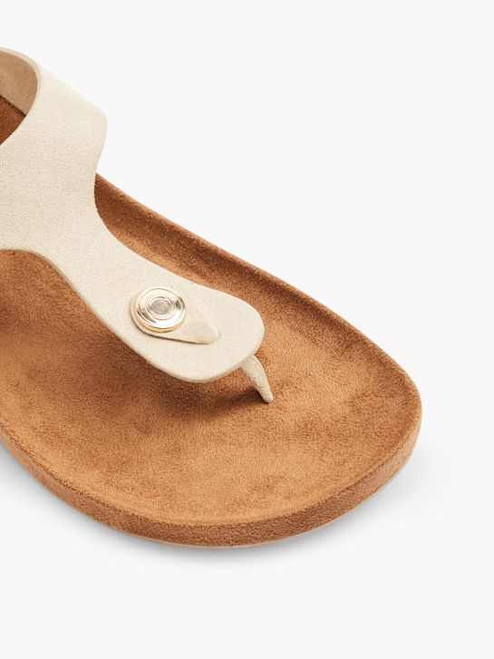 Graceland Pantoletten-Zehentrenner beige