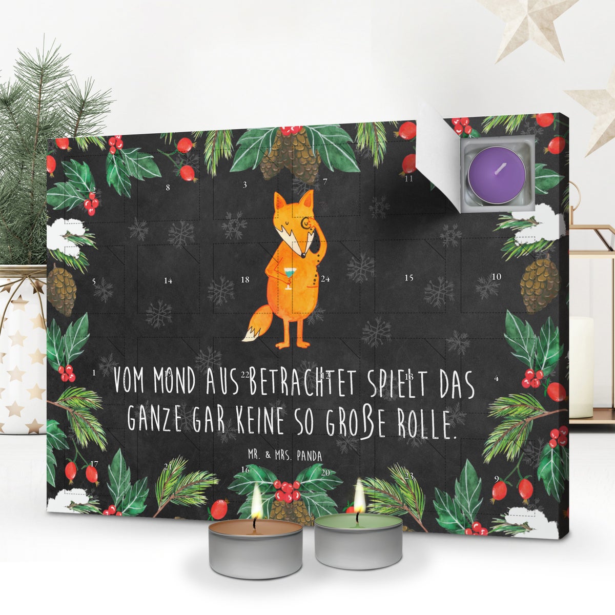 Mr. & Mrs. Panda Geurkaars Adventskalender Fox Lord - Zwart