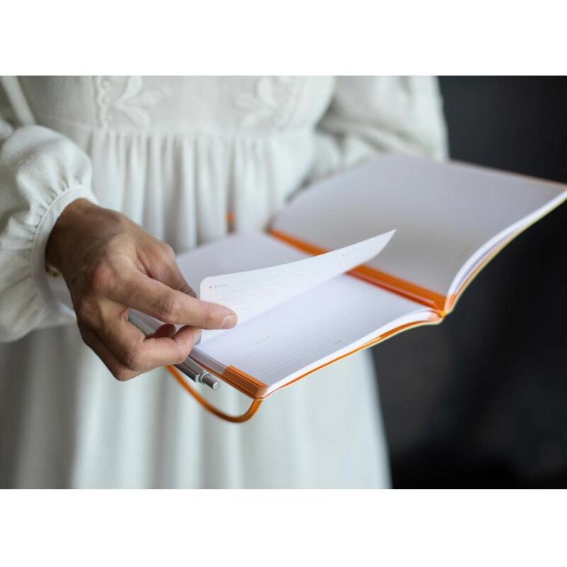 Rhodiarama Meeting A5+160 pages microperforé papier blanc 90 g avec élastique + porte-stylo