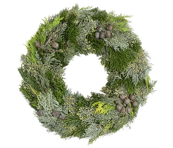 Dehner Premium Adventskranz aus Koniferen-Mix,