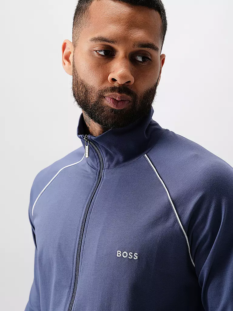 BOSS Loungewear Jacke  blau