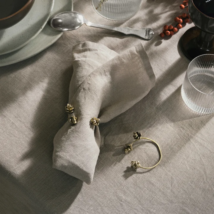 Ferm Living - Forest Serviettenring, Messing (4er-Set)