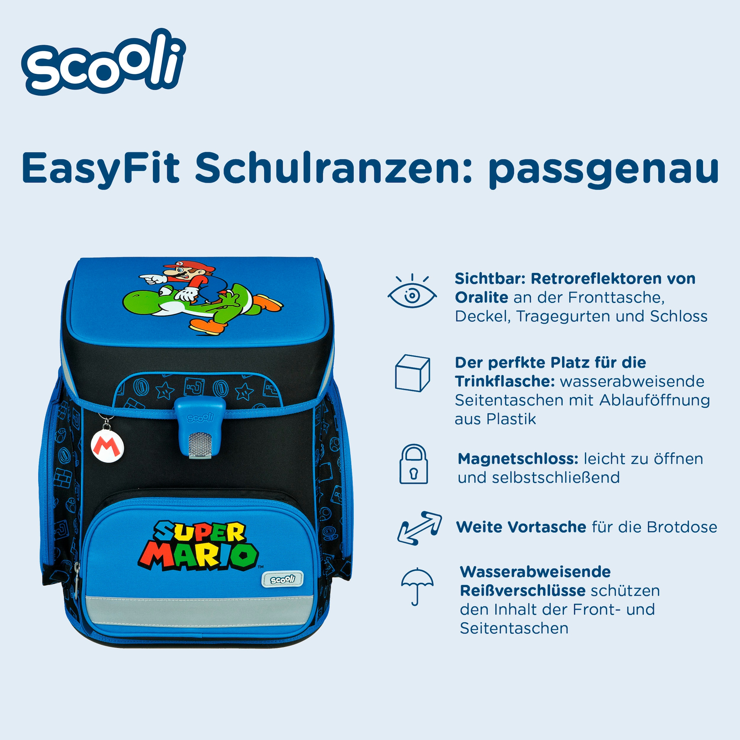 Scooli Schulranzen »EasyFit, Super Mario«