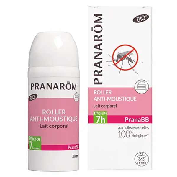 Loção Corporal Anti-Mosquito Pranarom PranaBB em Roll-on 30ml + Gel Calmante Orgânico Pós-Picada Pranarom PranaBB em Roll-on 15ml