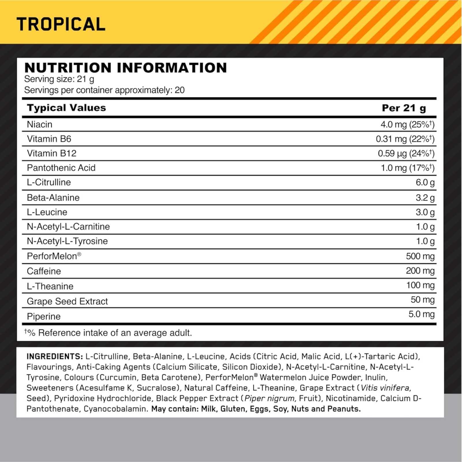 Optimum Nutrition Advanced Pre-Workout Gold Standard 420 gramas