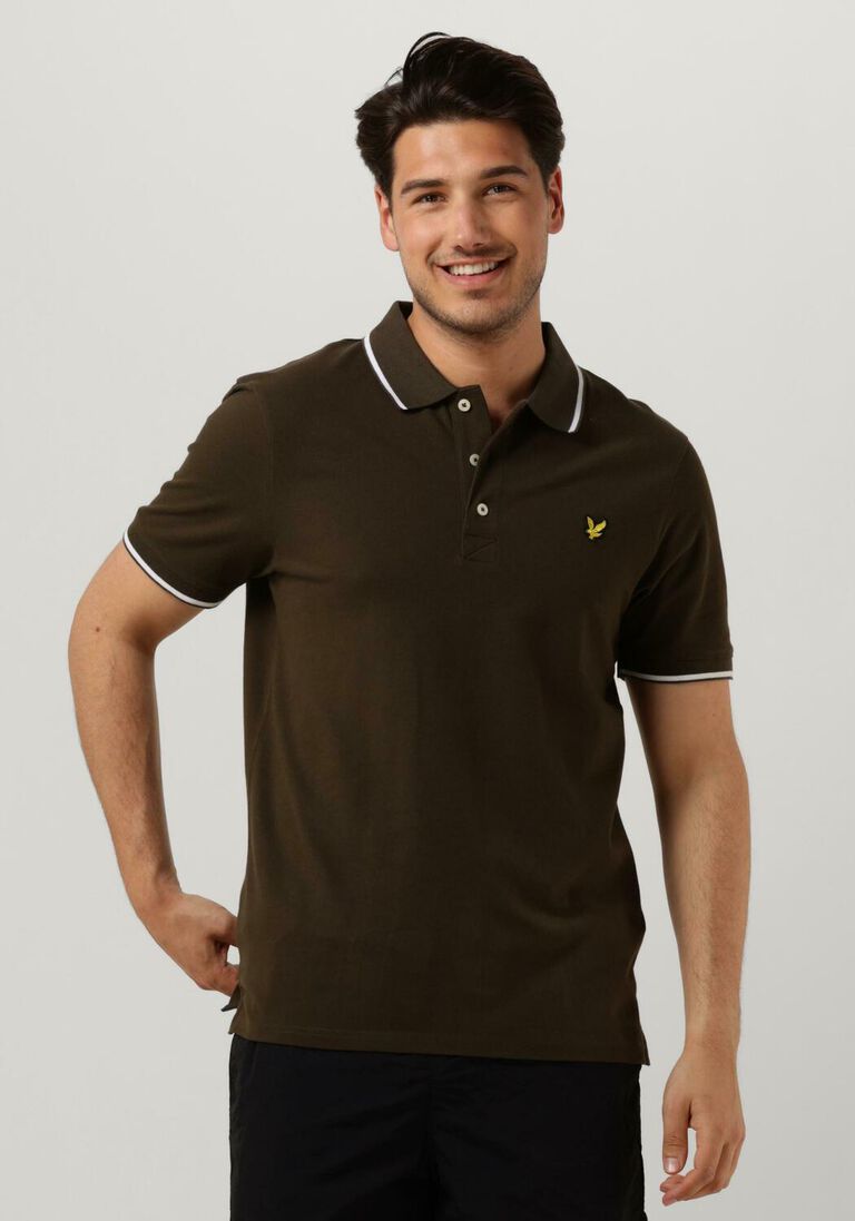 LYLE & SCOTT groene lyle & scott polo tipped polo shirt