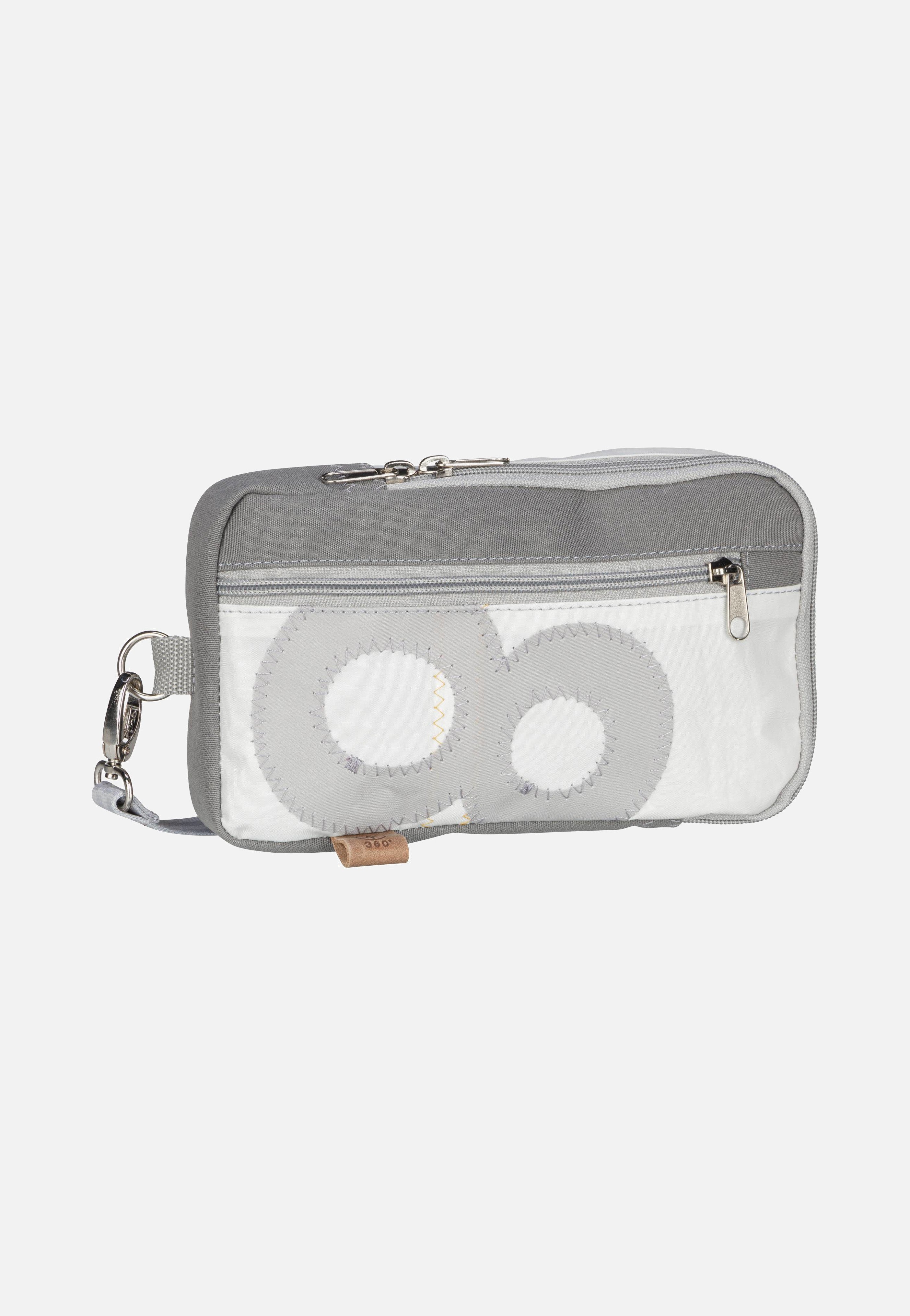 Nautik Weiß mit grauer Zahl - Bauchtasche