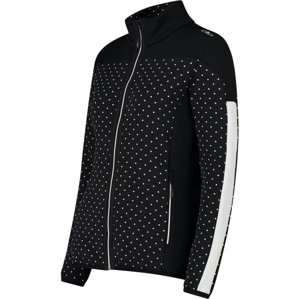Veste polaire CMP WOMAN STRETCH PERFORMANCE FLEECE NERO BIANCO