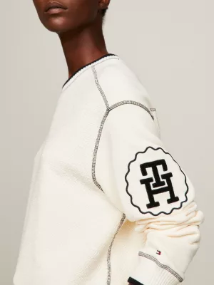 Moletom TH Monogram Texturizado de Corte Regular