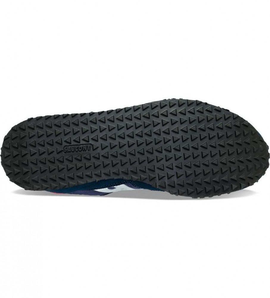 Tênis Saucony Jazz Original em couro azul marinho