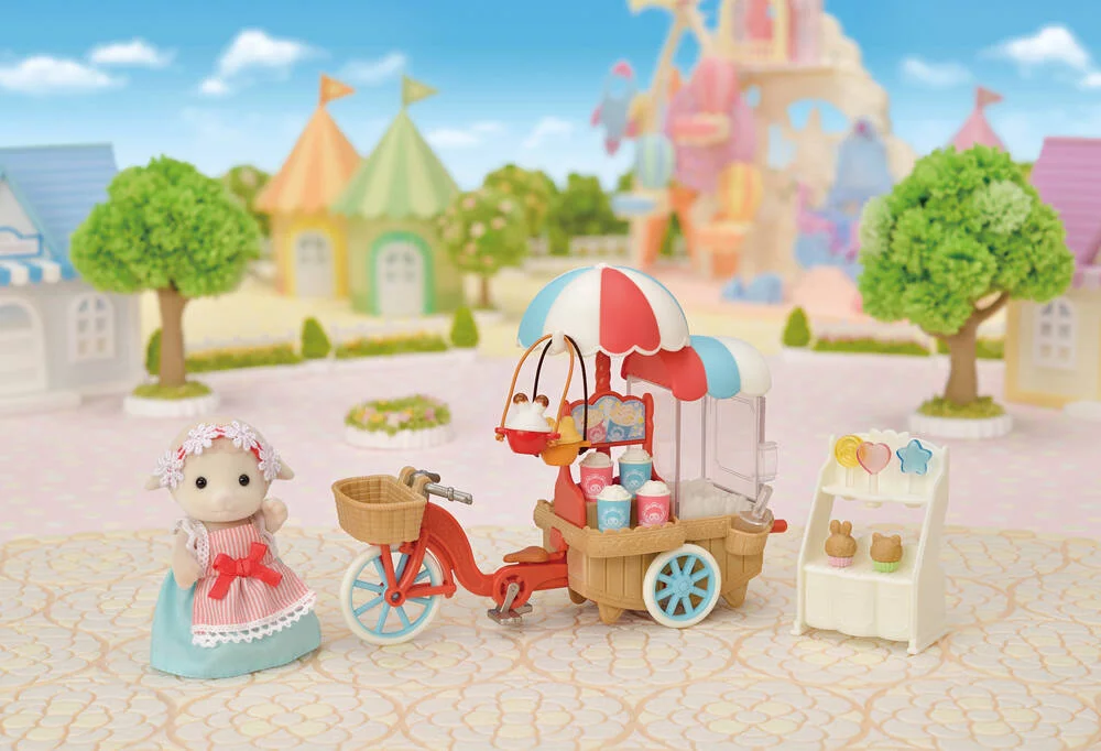 LA MAMAN MOUTON ET SON STAND DE POPCORN - SYLVANIAN SET BOUTIQUES