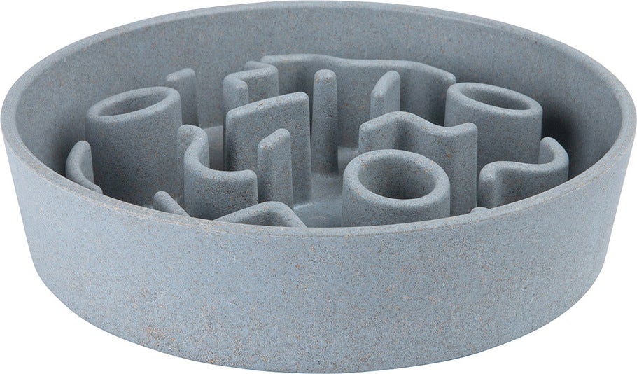 District 70 hondenvoerbak Bamboo slow feeder blauw D 21 H 5,3 cm