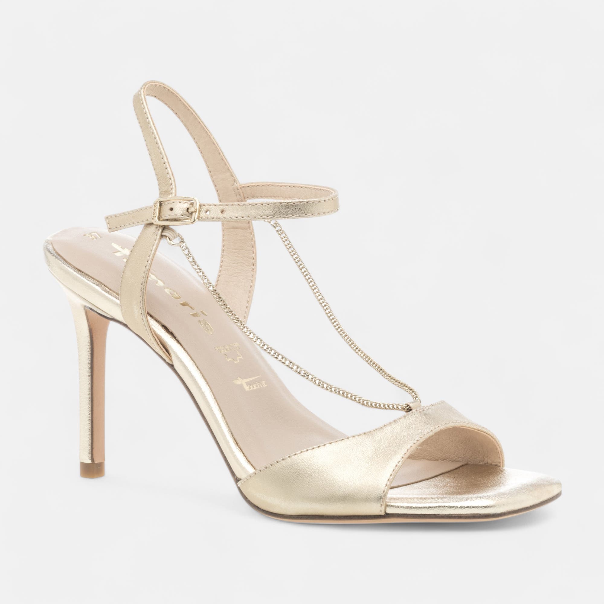 Nu-pieds à talon Femme or