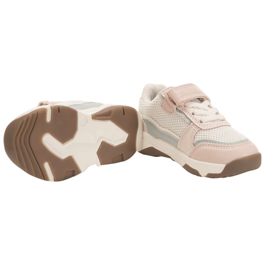 Baskets de sport en mesh avec empiècements pour bébé fille - Blanc