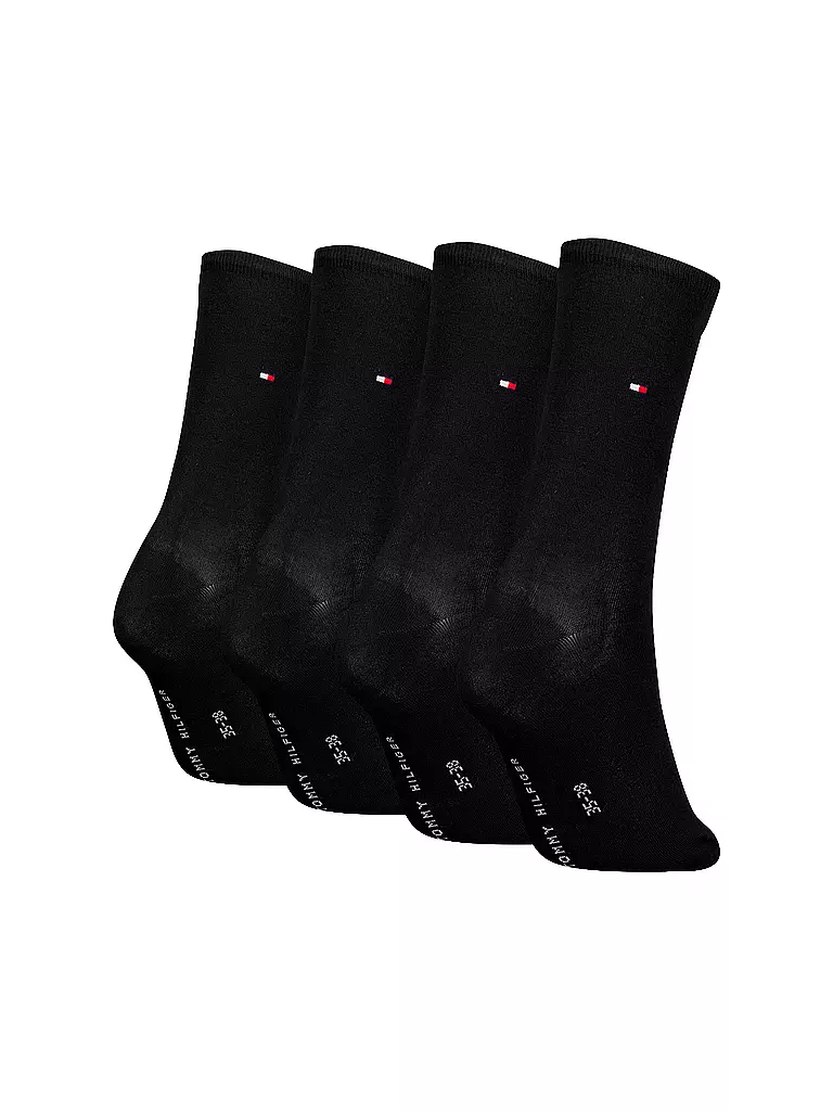 TOMMY HILFIGER Socken 4er Pkg. Black  schwarz