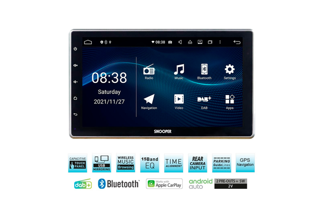 Snooper SMH Multimedia-Navigation DAB+ Festeinbaugerät
