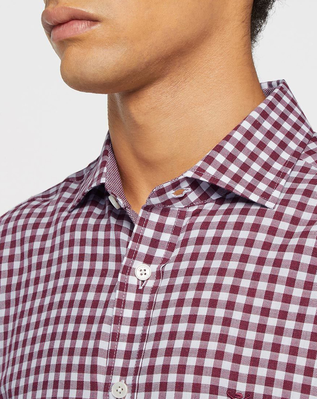 Hackett London Chemise Slim Fit à imprimé vichy rouge/blanc