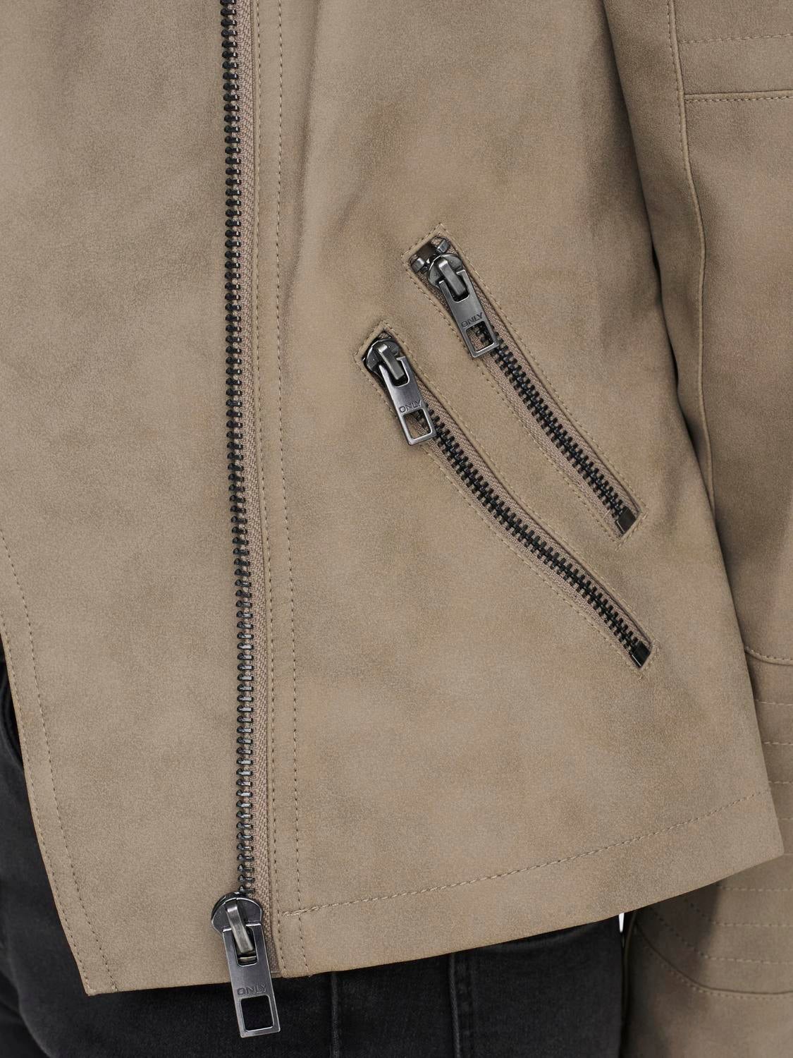 ONLAVA Bikerjacke in Lederoptik Weathered Teak