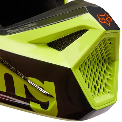 Casque cross Fox V1 STATK 2024 - Rouge / Jaune