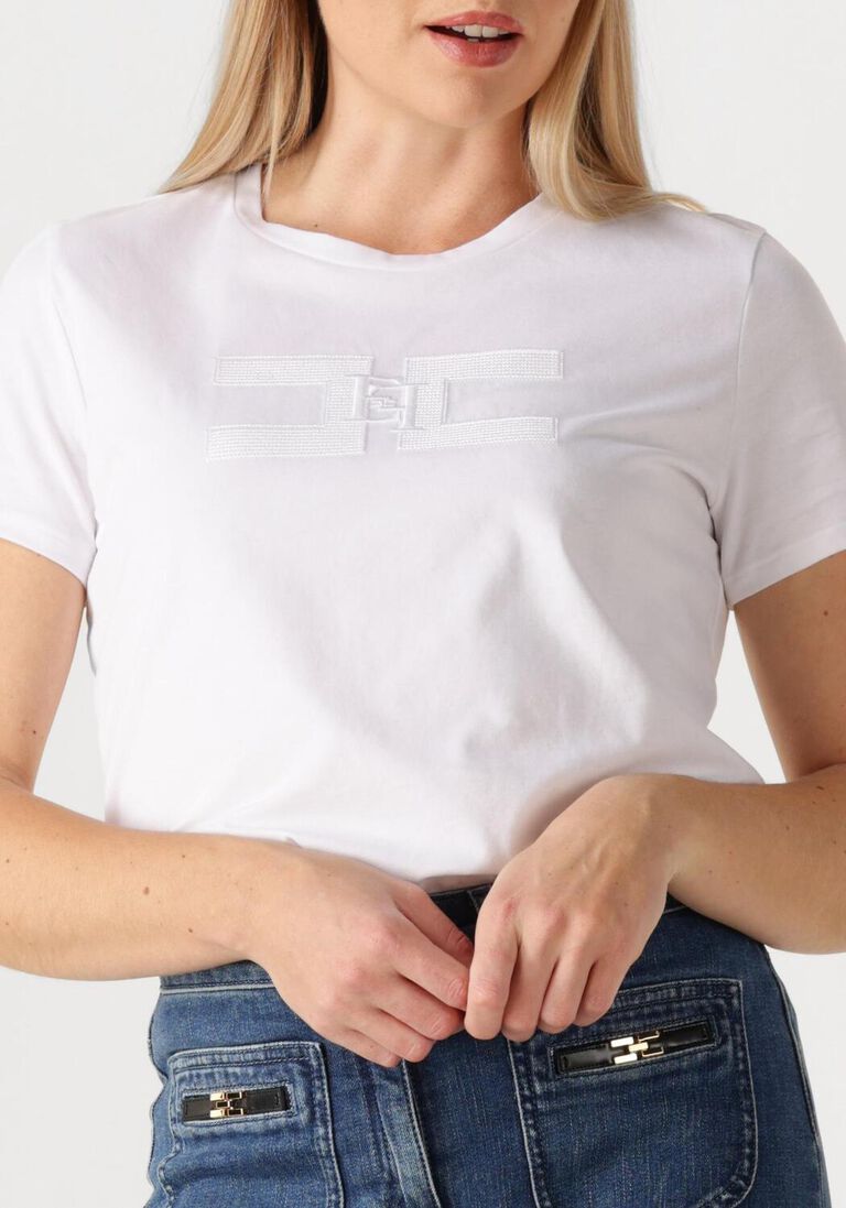 witte elisabetta franchi t-shirt t shirt