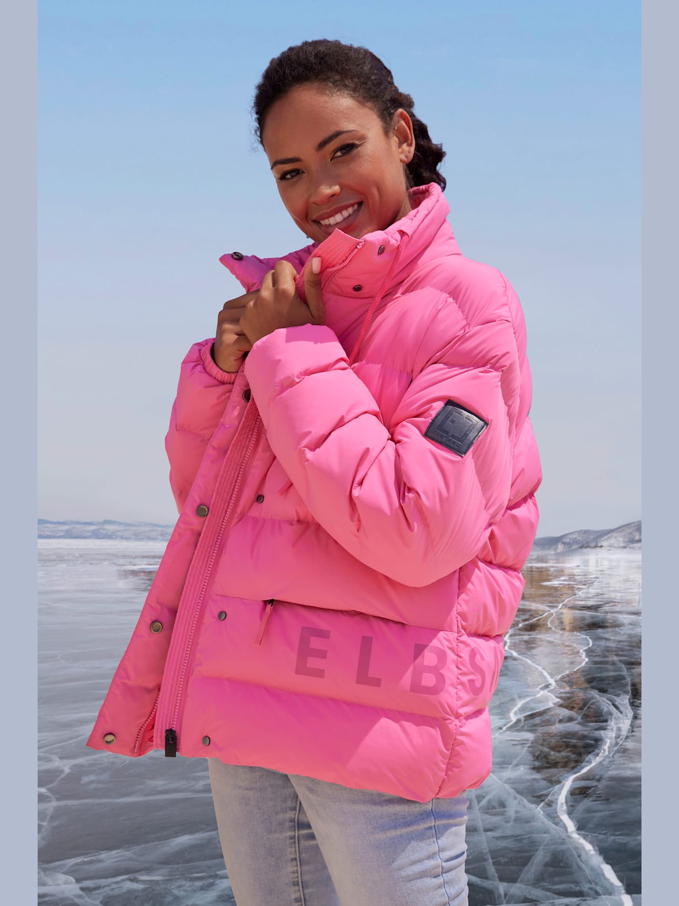 Doudoune veste matelassée doublée avec col réglable