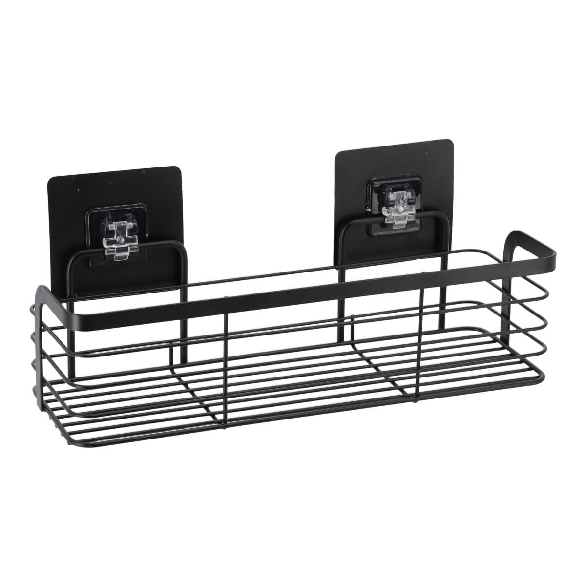 PETIT PANIER RECTANGLE METAL SUR CARTE ADHESIVE NOIR MAT