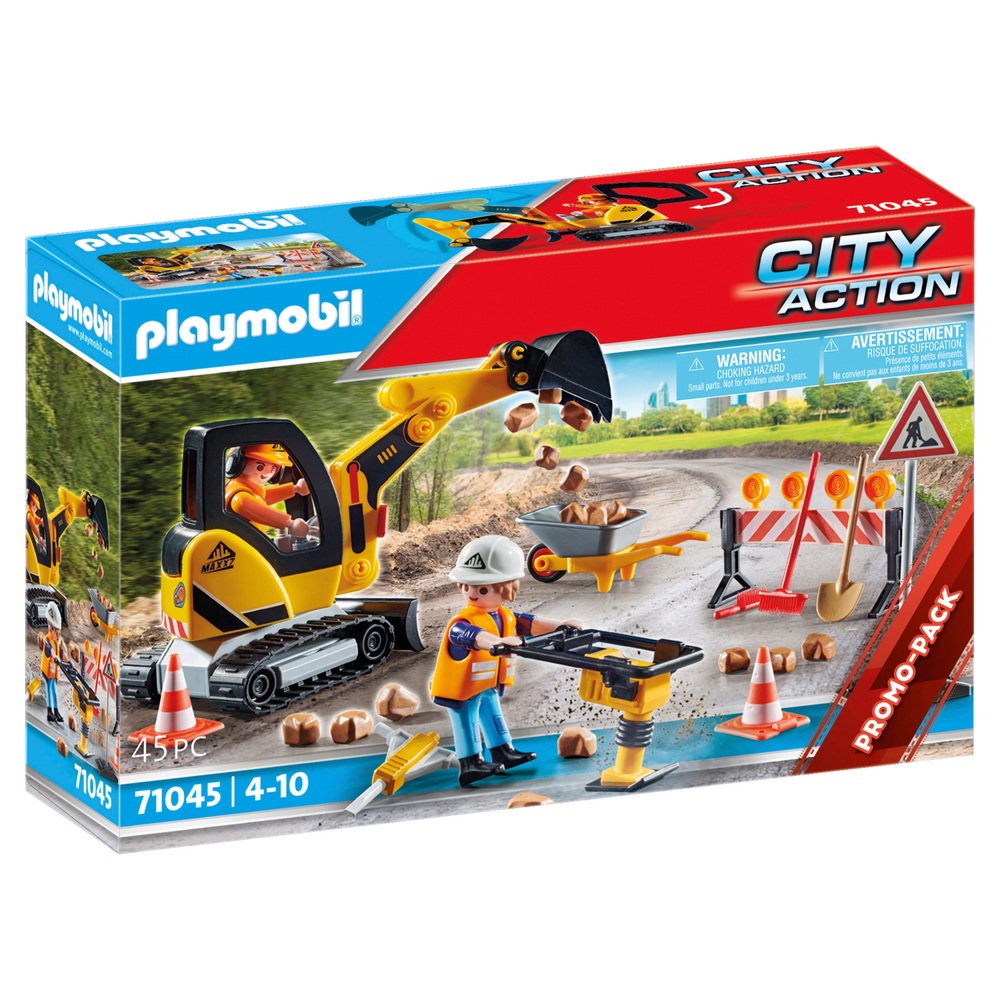 Playmobil City Action 71045 Straßenbau-Set
