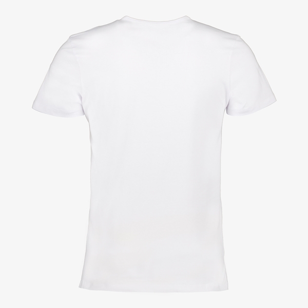 Unsigned heren T-shirt wit ronde hals