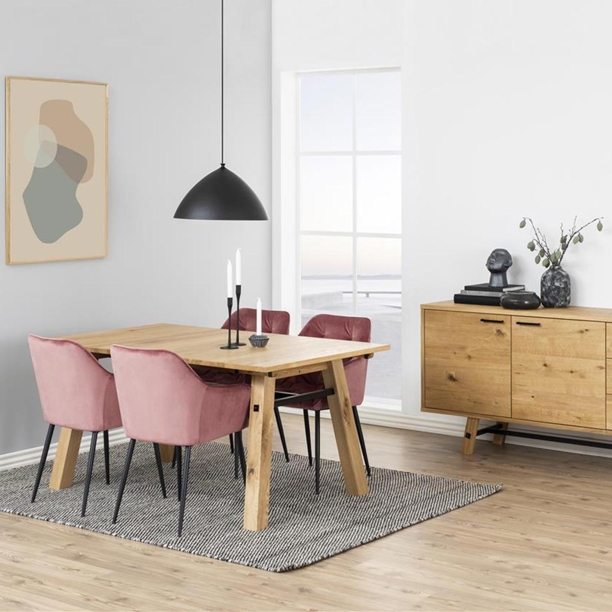 Eetkamerstoel Arian velvet Roze